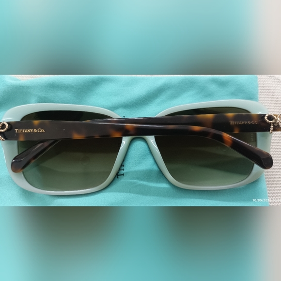 Authentic Tiffany & Co Sunglasses TF 4092 Havana / Blue Frame | Brown - Picture 3 of 7